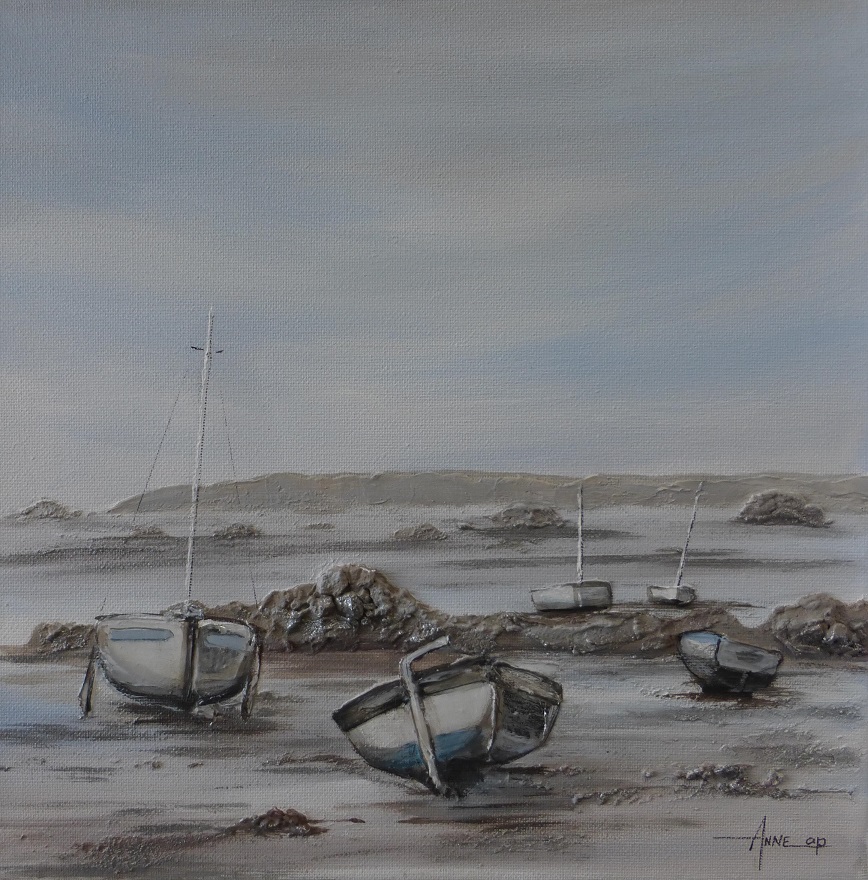 "Barques du Finistère" 30x30cm 160€