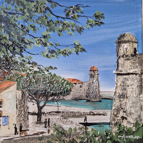 "Collioure 3" juillet 2024 20x20cm 