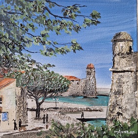 "Collioure vue 3" 20x20cm
